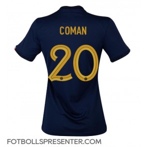 Frankrike Kingsley Coman #20 Hemma Matchtröja Dam VM 2022 Kortärmad